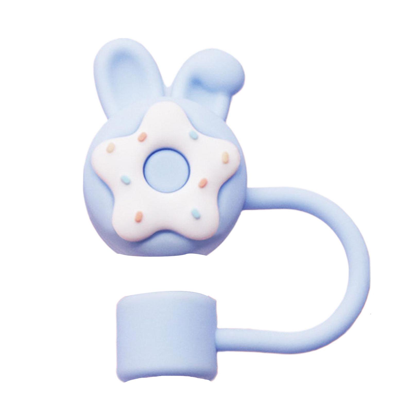 

Очаровательные колпачки для соломинок, креативные силиконовые топперы для соломинок, герметичные крышки для соломинок с узором для напитков 5