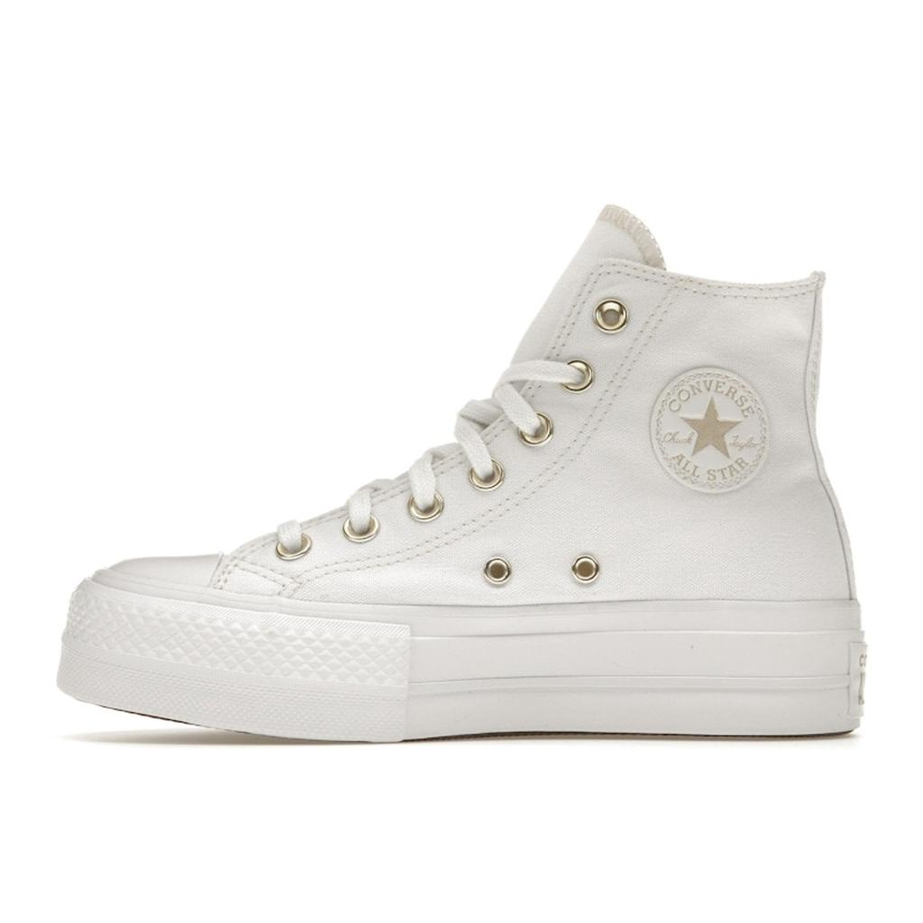 Converse Chuck Taylor All Star Platform Høy Hvit Dame Sneakers Gull 568380C
