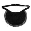 Beautiful Maid Apro Woman Half Waist Cooking Kitchen Black White Lolita Maid European Style Ruffled Cute Pockets Aprons
