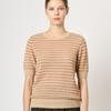 Bcbg Stripe Half Sleeve Knit Top B4m5k428