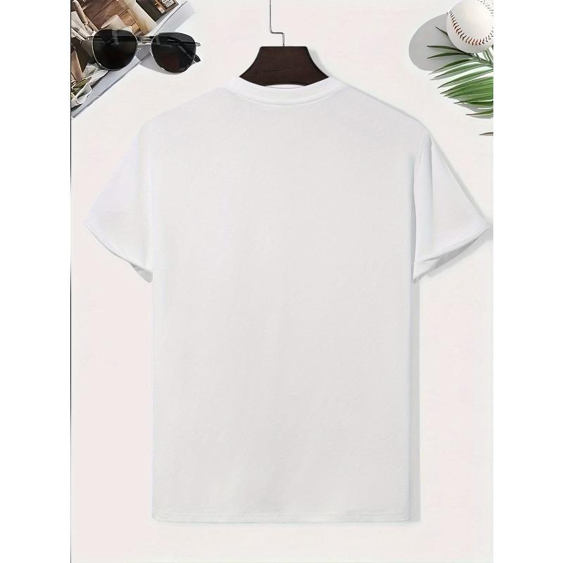 European sizes Men's Summer Short-sleeved T-shirts, Fashionable and Trendy Printed Men's Bottoming Shirts