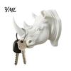 Wall Hanging Accessory Rhino Head Hook for Keys And Hats, Decorative Animal Coat Modern Home Decor Rack Entryway, Creative Key Holder, Versatile