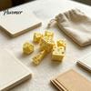 PLA Game Dice 7Pcs 3D Printed Cheese Set, D4/6/8/10/12/20 Multi-side Gaming Dice, Role Playing Polyhedral for Family Night Party Board Collection Set