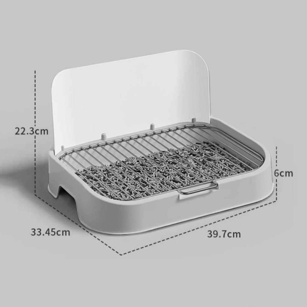 Pet Training Pads Holder with Simulated Wall Dog Litter Case Mesh Training Toilet Potty Tray for Small Dogs and Male Dogs