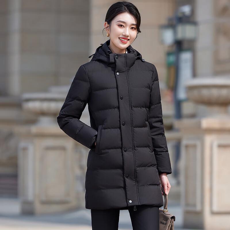 Trolman Women's Mid-Length Hooded Down Jacket