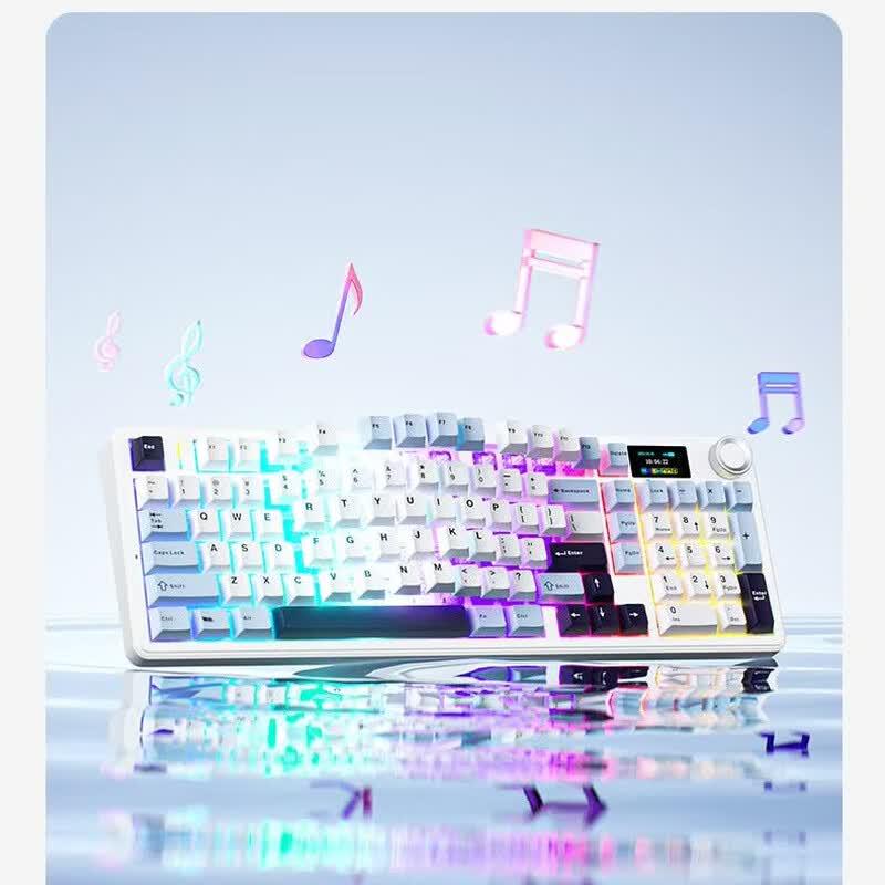 Teclado Mecânico Tri-Mode Gasket Hot-Swappable AULA F99 Pro