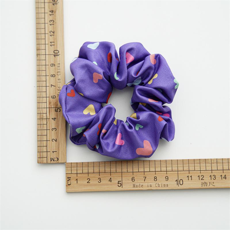 Tie Hair Rubber Band Blue Print Hair Ring Large Intestine Hair Ring Headgear Elastic Head Rope Satin Hair Ring Hair Accessories Braided Hair