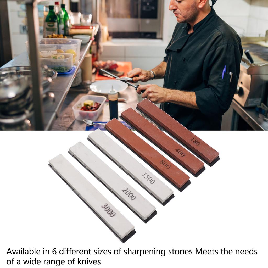 6pcs Knife Sharpener Stone Professional Built in Base Angle Guide Knife Grindstone for Knives Scissors