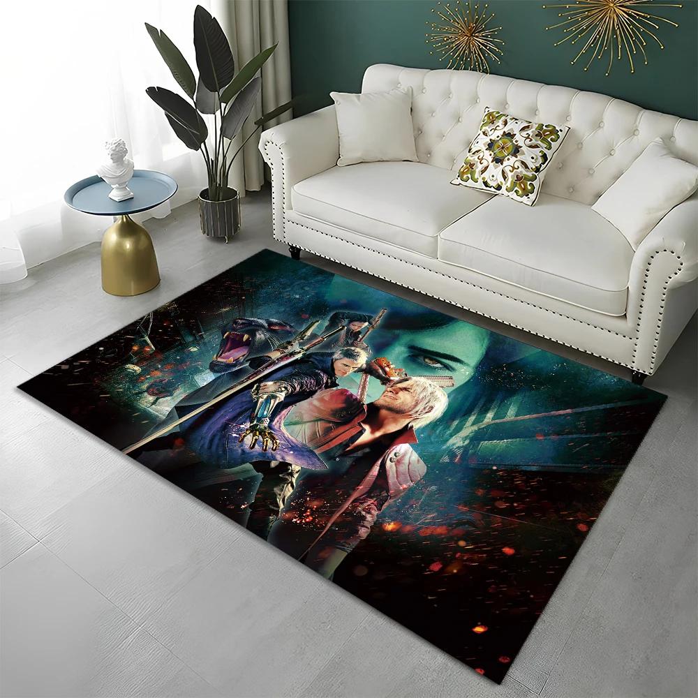DMC Game D-Devil May Cry Gamer Carpet Rug for Home Living Room Bedroom Sofa Doormat Decor,kid play Area Rug Non-slip Floor Mat