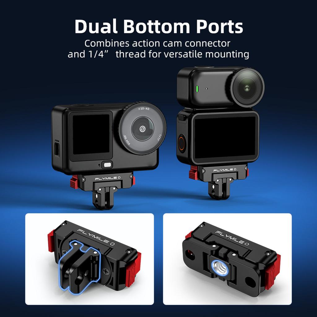 1/2Pcs Magnetic Quick-Release Mount with 1/4 Screw Hole Adapter Base 360 Degree Rotation for DJI Action 6/OSMO Nano Accessories