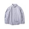 Men's Long-Sleeve Shirt 2024 New Trendy Light Blue Striped Shirt Japanese Style Casual Spring and Autumn Loose Thin Jacket