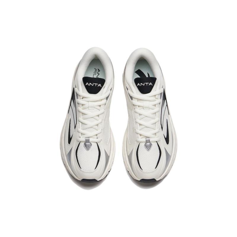 Anta AT952 Slip Resistant, Abrasion Resistant, Breathable, Lightweight Low Top Running Shoes Women's Ivory White Sneakers 922235597-1