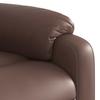 Electric Recliner Chair Brown Faux Leather