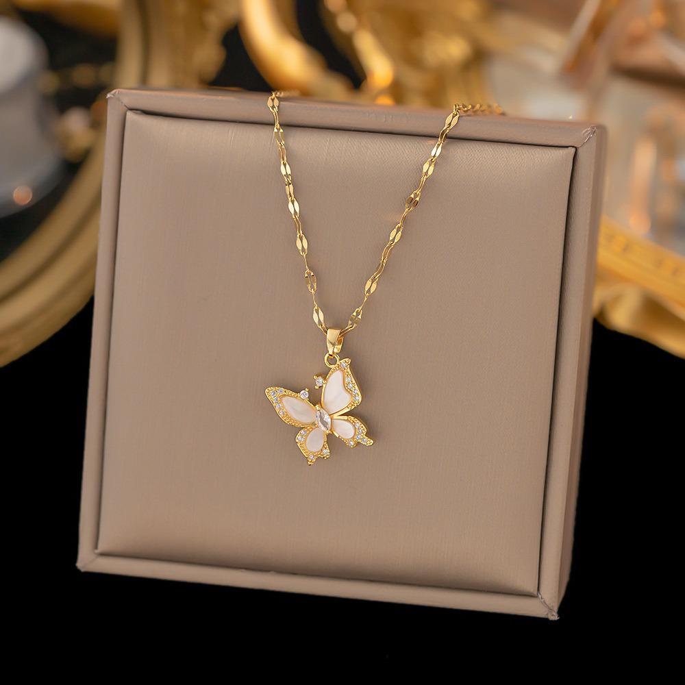 Titanium Steel Non-Fading Necklace: Elegant, Summer-Ready Clavicle Jewelry for Women
