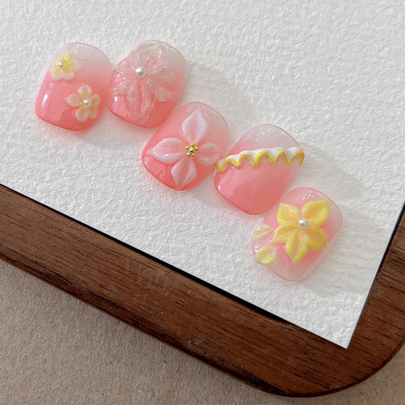 Wood Double Headed Nail Art Brush Carving Flower Painting Pen Diy Manicure Tools Stainless Steel Glue Mixed Pen
