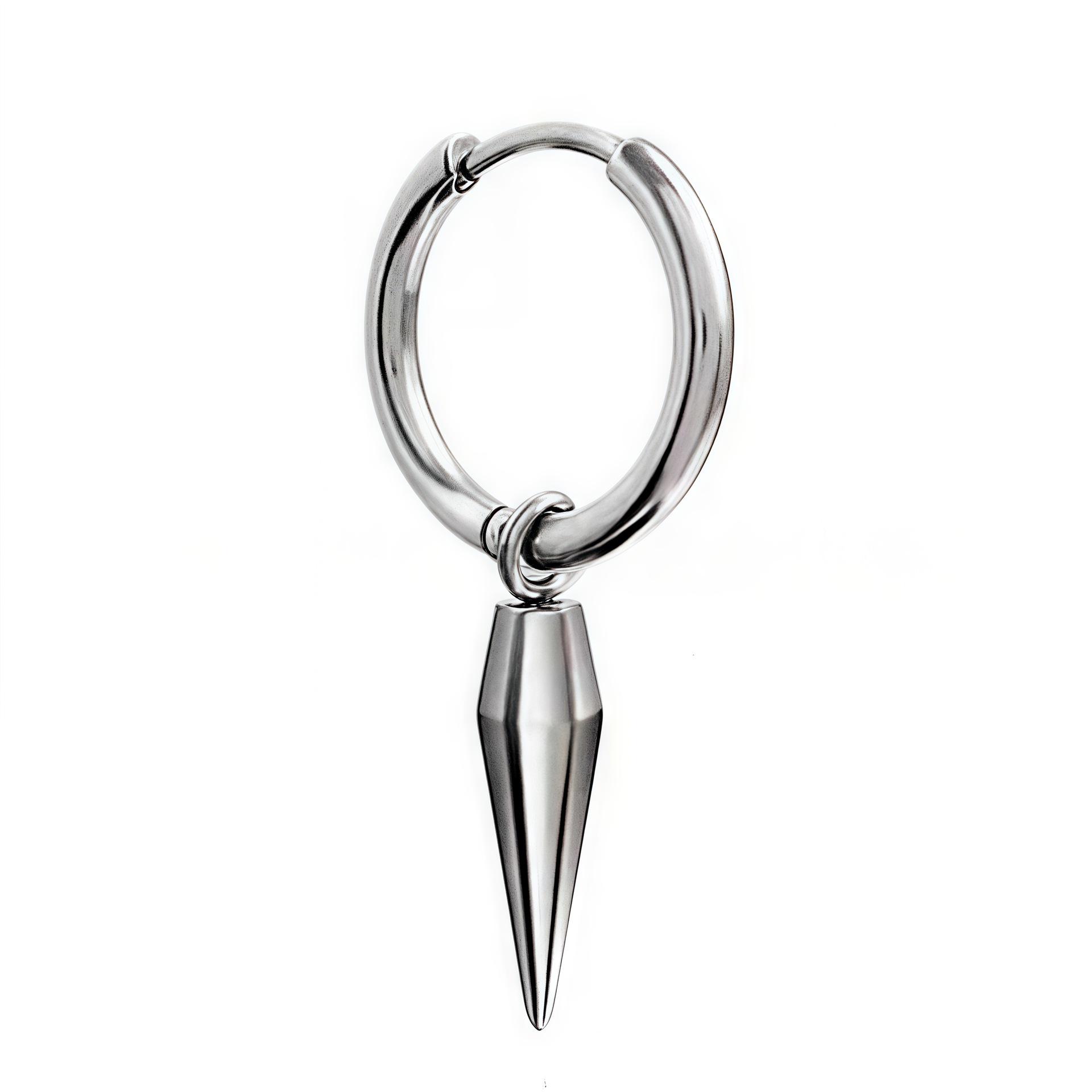

Stainless Steel Cone Ear Clip: Hip-Hop Punk Style Unisex Earrings