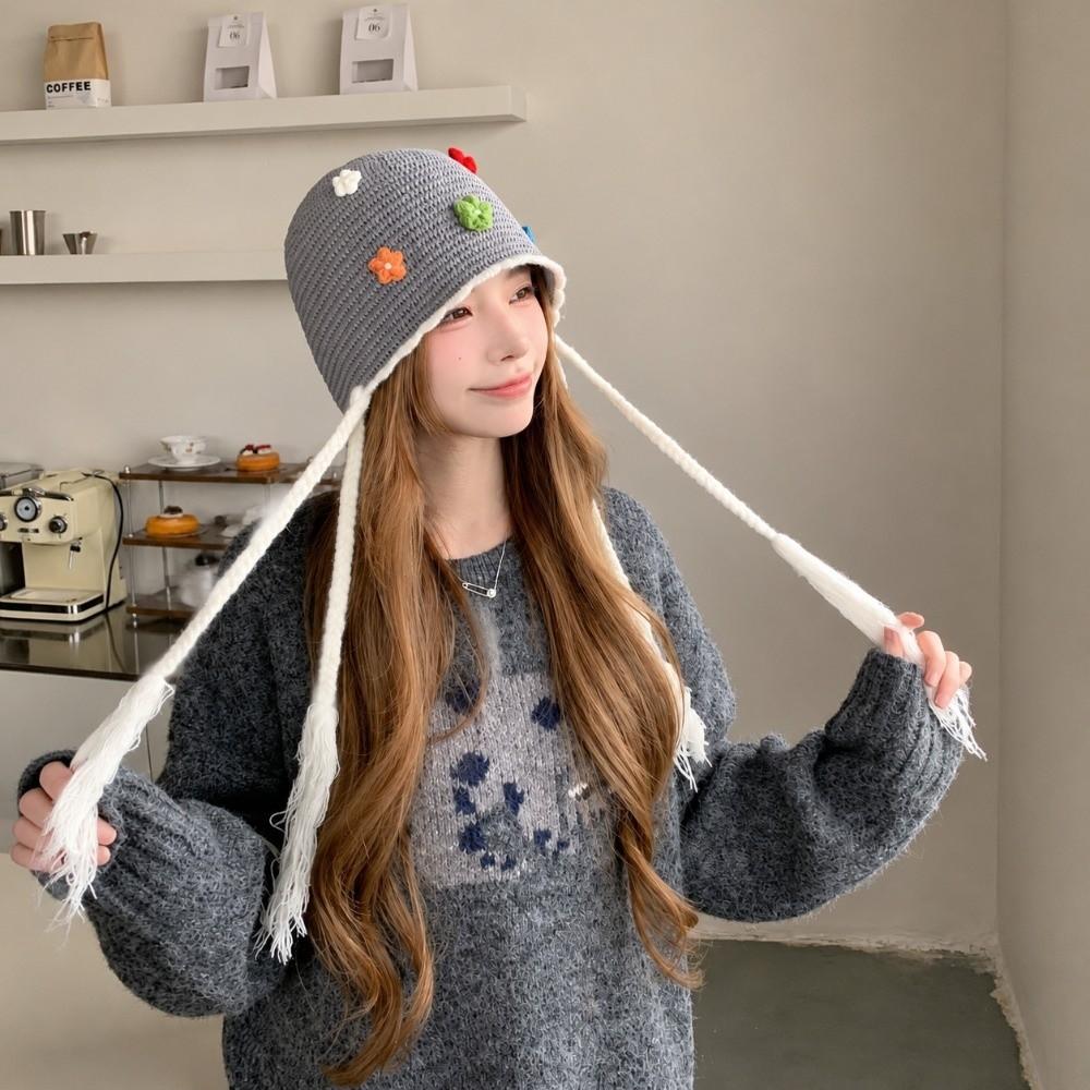 Windproof Beanie Cap for Women Ear Protection Pullover Caps  for Walking Travel Shopping