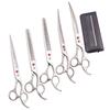 Dog Grooming Scissors Pink 7.5" 8" Pet Hairdressing Scissors Japan Stainless Dog Curved Scissors Thinning Shears Chunker Z3005