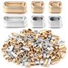 10pcs/lot Alloy Spacer Beads Big Hole Beads Flat Leather Cord End Beads For Jewelry Making DIY Bracelet Necklace Accessories
