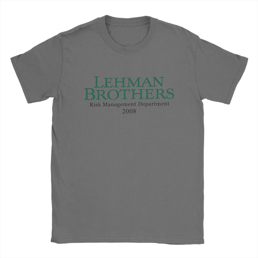 Casual Lehman Brothers Risk Management 2008 T-Shirts for Men Round Neck Cotton T Shirt Short Sleeve Tees Classic Merchandise