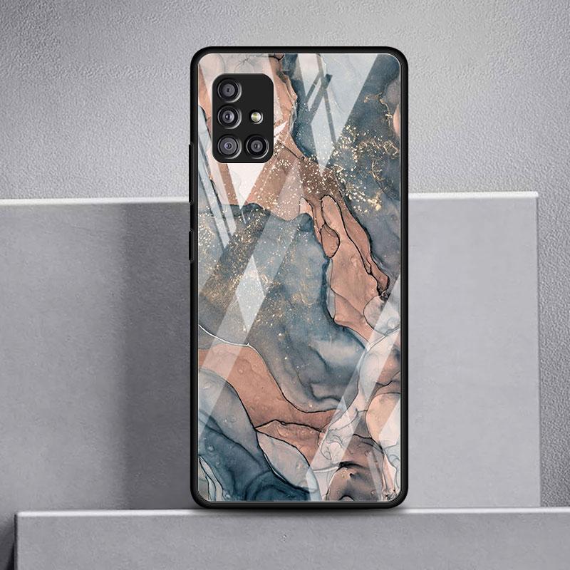 

Роскошный стеклянный чехол с мраморным узором для Samsung Galaxy A52 A71 A50 A51 A70 A21s A31 A72 A10 A12 A30 A22 5G, чехол для телефона Samsung A73 5G