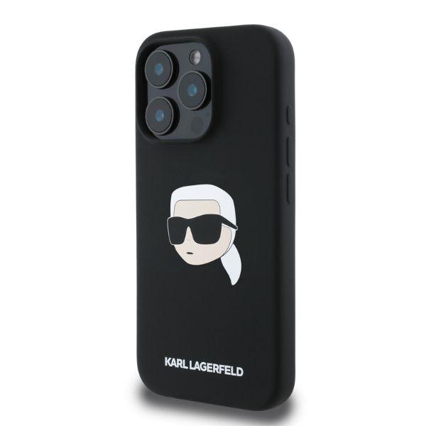 Karl Lagerfeld Klhmp16Xskhpplk Iphone 16 Pro Max 6.9 Czarny/Black Hardcase Silicone Karl Head Print Magsafe