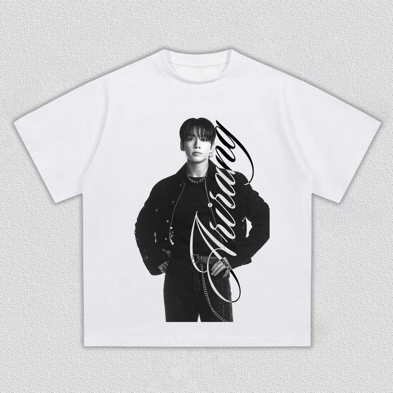 2026 Hot Sale BTS Jungkook Graphic T-shirt Y2K Unisex Harajuku Hip Hop Punk T-shirt Casual Loose Short Sleeve Crew Neck Summer Tops