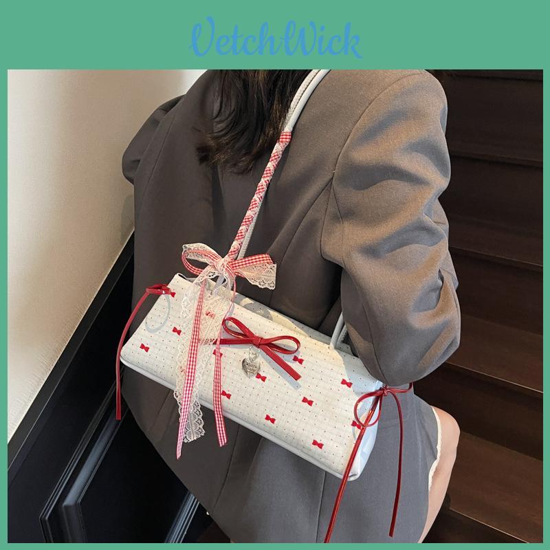 Butterfly Knot Dot Fashion Tote Bag In Spongy Material For Urban Wear