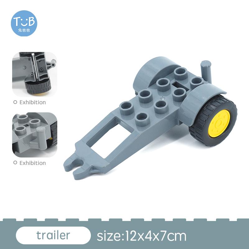 Big Size Block Bricks Train Tracks  Traffic Stop Lights Straight Duploes Black Accessories Diy Hot Toys For Children Baby Gift