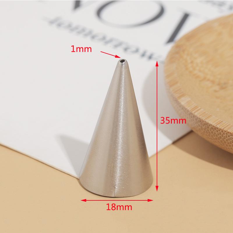 2PCS Small Round 304 Stainless Steel Piping Nozzles For Cake Decorating, DIY Baking Cream Writing Tools