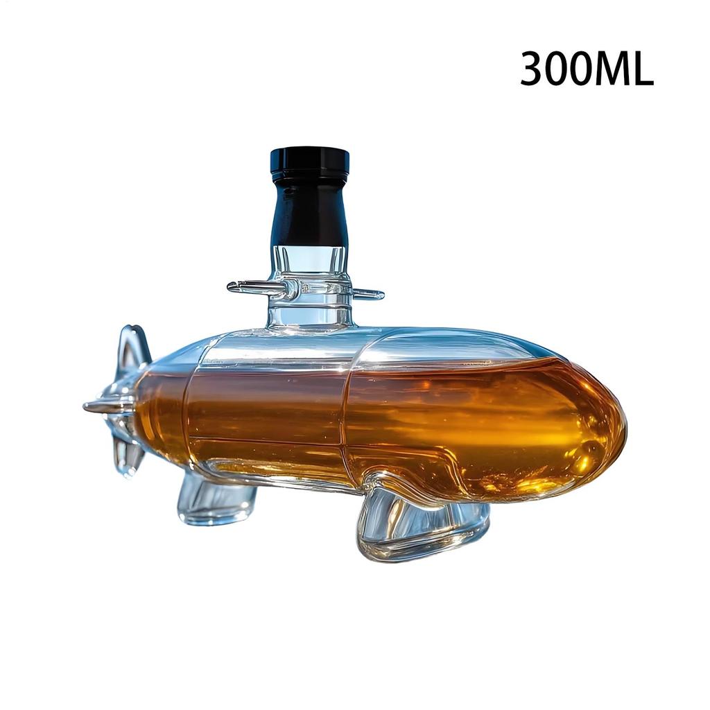 Nová skleněná karafa na whisky ve tvaru ponorky, dekorativní karafa na whisky ve tvaru ponorky pro párty, bar, domov
