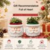 Christmas Santa Claus Face Mini Resin Planter Festive Holiday Succulent Pot Desktop Decor Gift