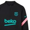 Nike X Barcelona Football Club Dri-Fit 20/21 Strike Drill Comfortable Stand Collar Long Sleeve Football Shirt Men Tops CK9611-011