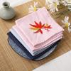 Diy Handmade Embroidery Material Package, Handkerchief Series Maple Leaf Ginkgo Flower Needle And Thread Set