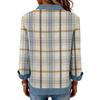 Damenmode Ausgestelltes Langarm Denim Patchwork Sweatshirt Mit Aufdruck Lässiger Pullover Top