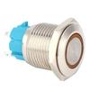 2pcs 12 24VDC Push Button Switch 16mm Self Locking Metal Button Switch with Light(Yellow )