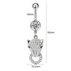 1Pcs  Belly Button Rings Stainless Steel Leopard Navel Piercing Sexy Belly Rings Body Piercing Jewelry Navel Rings