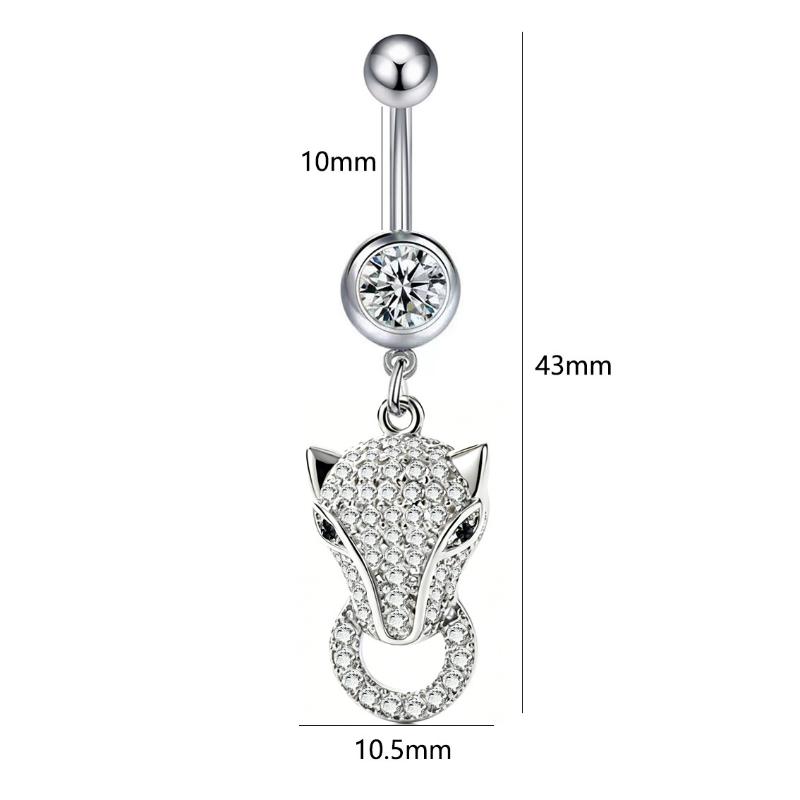 1Pcs Belly Button Rings Stainless Steel Leopard Navel Piercing Sexy Belly Rings Body Piercing Jewelry Navel Rings
