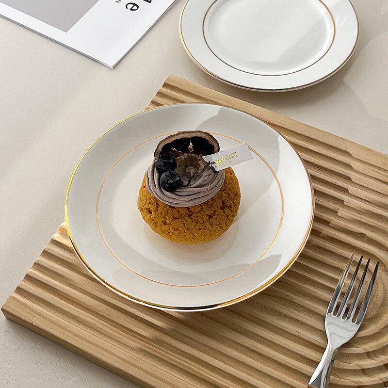 Nordic Ceramic Gold Edge Bone Plate Set