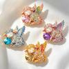 Elegant Pearl Sheep Lamb Goat Brooches Anti-rust Unisex Fashion Pins for New Year Party Wedding Wear