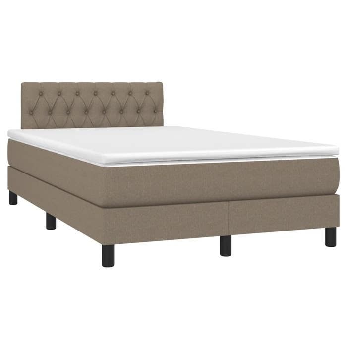 Maison Exclusive - Sommier à lattes de lit avec matelas taupe 120x190 cm tissu