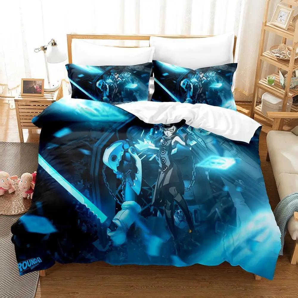 Neues Spiel Persona 4 Bettwäsche-Set Einzelbett Zwillingsbett Vollgröße Queen-Size King-Size Bettwäsche-Set Erwachsener Kinderzimmer Bettbezug-Sets Anime Bettlaken-Set