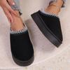 Fashion 2025 New Women Fur Slippers Designer Winter Snow Boots Thick-soled Dress Shoes Trend Comfortable Women Cotton Shoes Slides Women