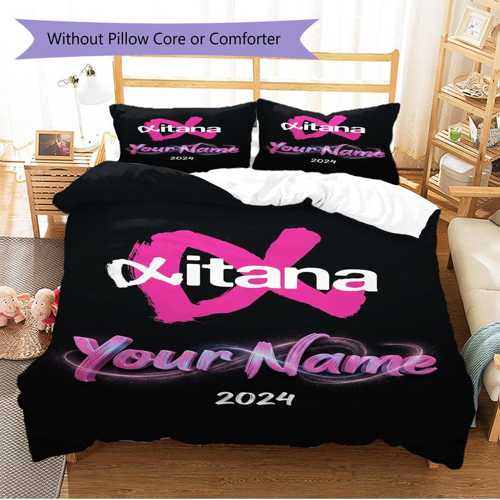 Name Custom Aitana Ocana Pattern Bedding Set Quilt Cover Pillowcase Home Decor Gift (1 * Duvet Cover + 2 * Pillowcase, Without Core)