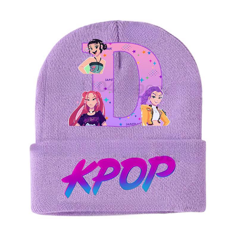 Demon Slayer KPOP Cartoon Pletená čepice - Teplá venkovní vlněná čepice pro děti