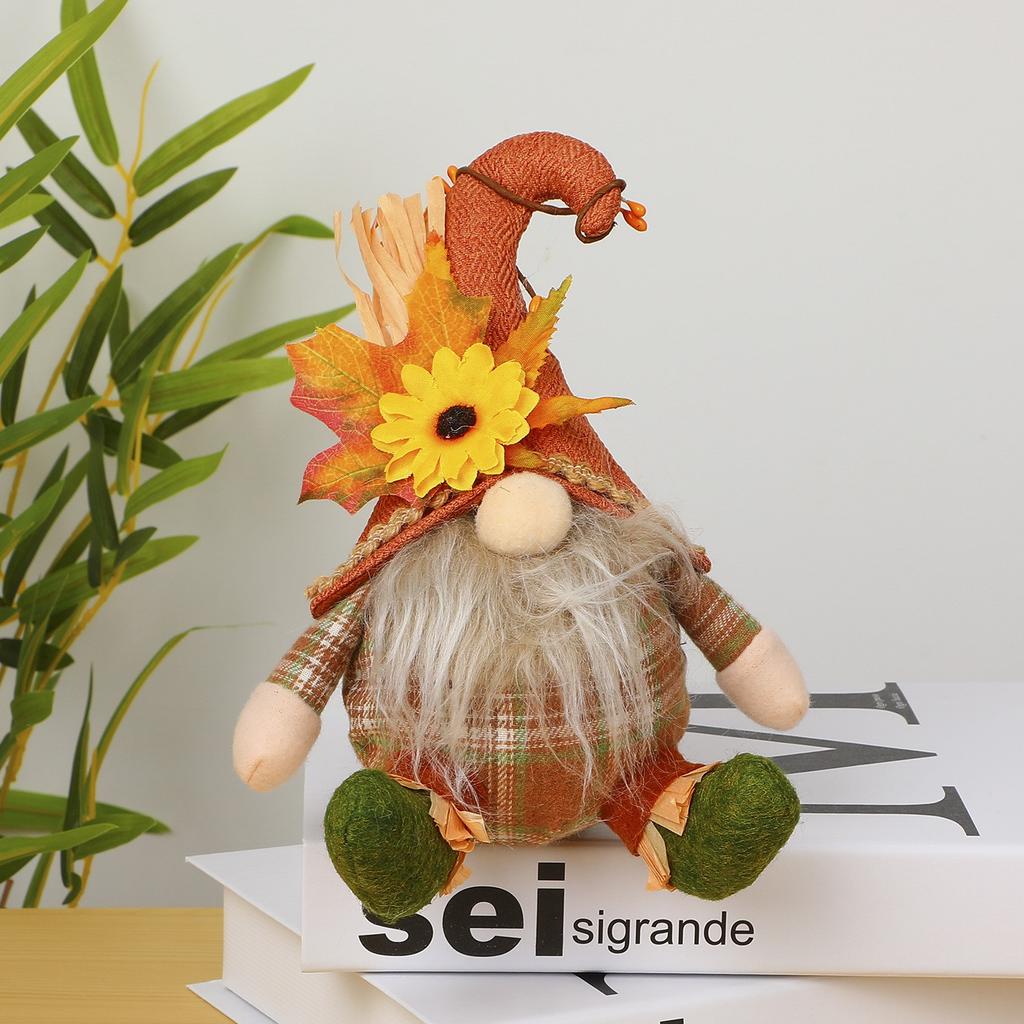 Festival Figurine Of The Faceless Old Man, Sunflower Straw Man, Display Item For The Window And Tabletop, Decorative Item.