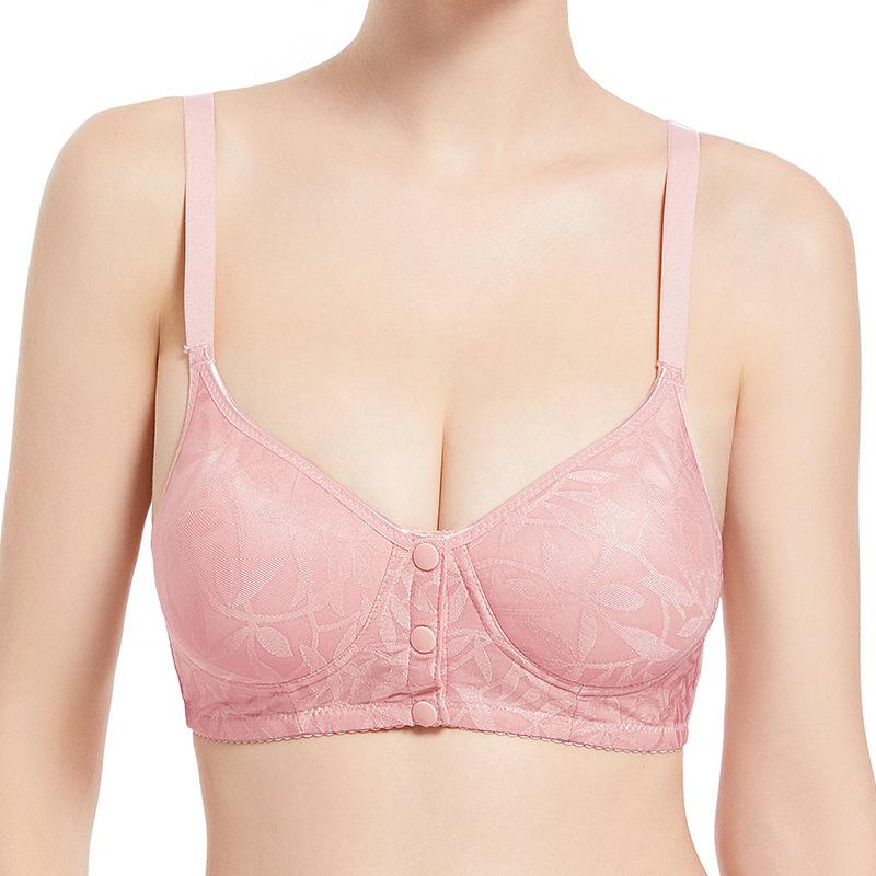 Styling cup front buckle large size underwear women's no steel ring adjustable vest new large size bra
