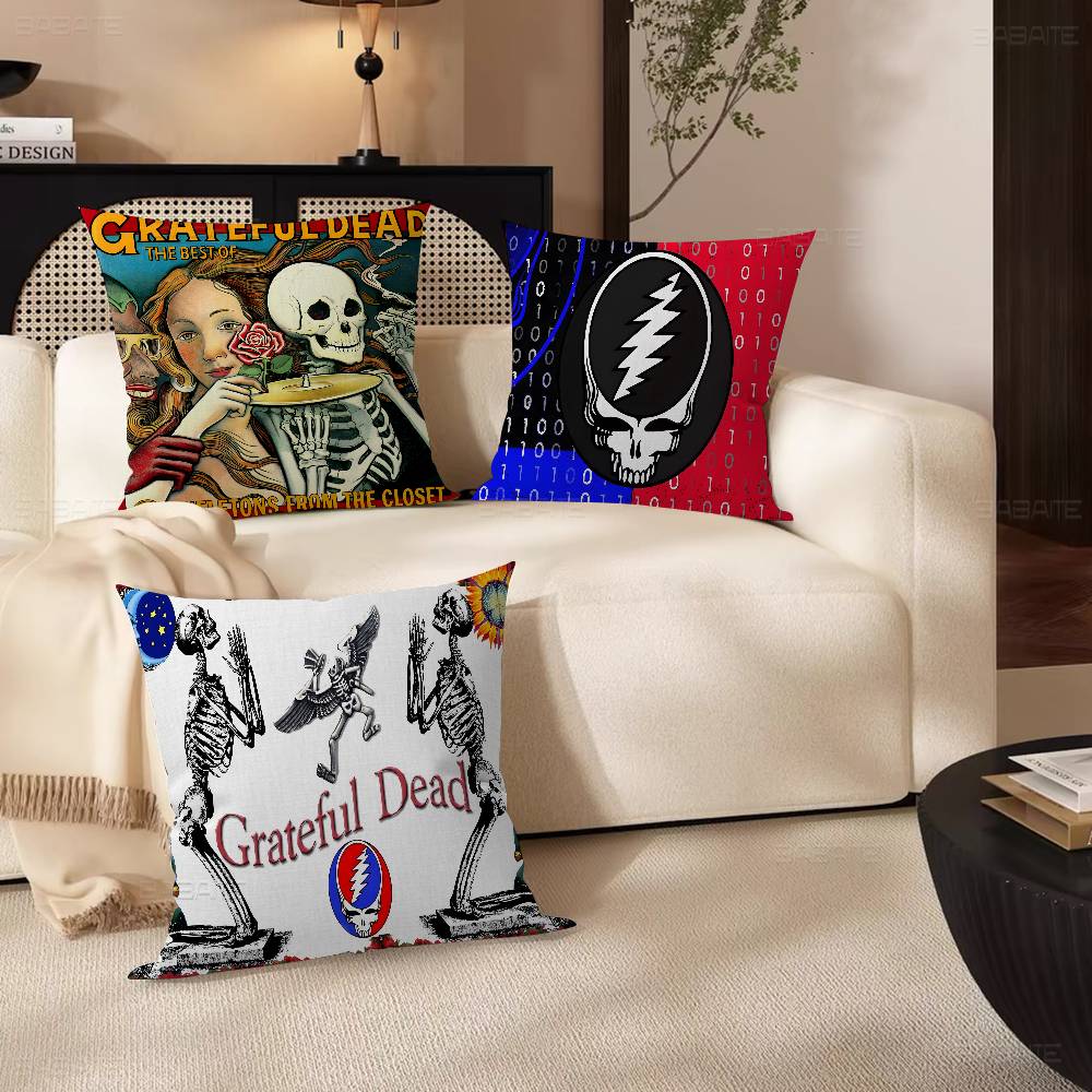 GGrateful DDead Pillowcase toon Gift Cushion Cover Bedroom Home Sofa Chair Seat Decor pillow case