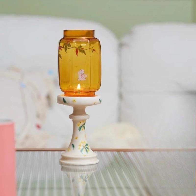 Keramik Kerzenständer Eleganter Ästhetischer Kerzenhalter Luxuriöser Haushalt Duftende Aromakerzen Tischdekoration Zubehör