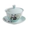 Chinese Style Panda Ceramic Cover Bowl Kung Fu Tea Set Household Tea Bowl Single High End Gift Gift Ceramic Cup Toast Tea Bowl Cup